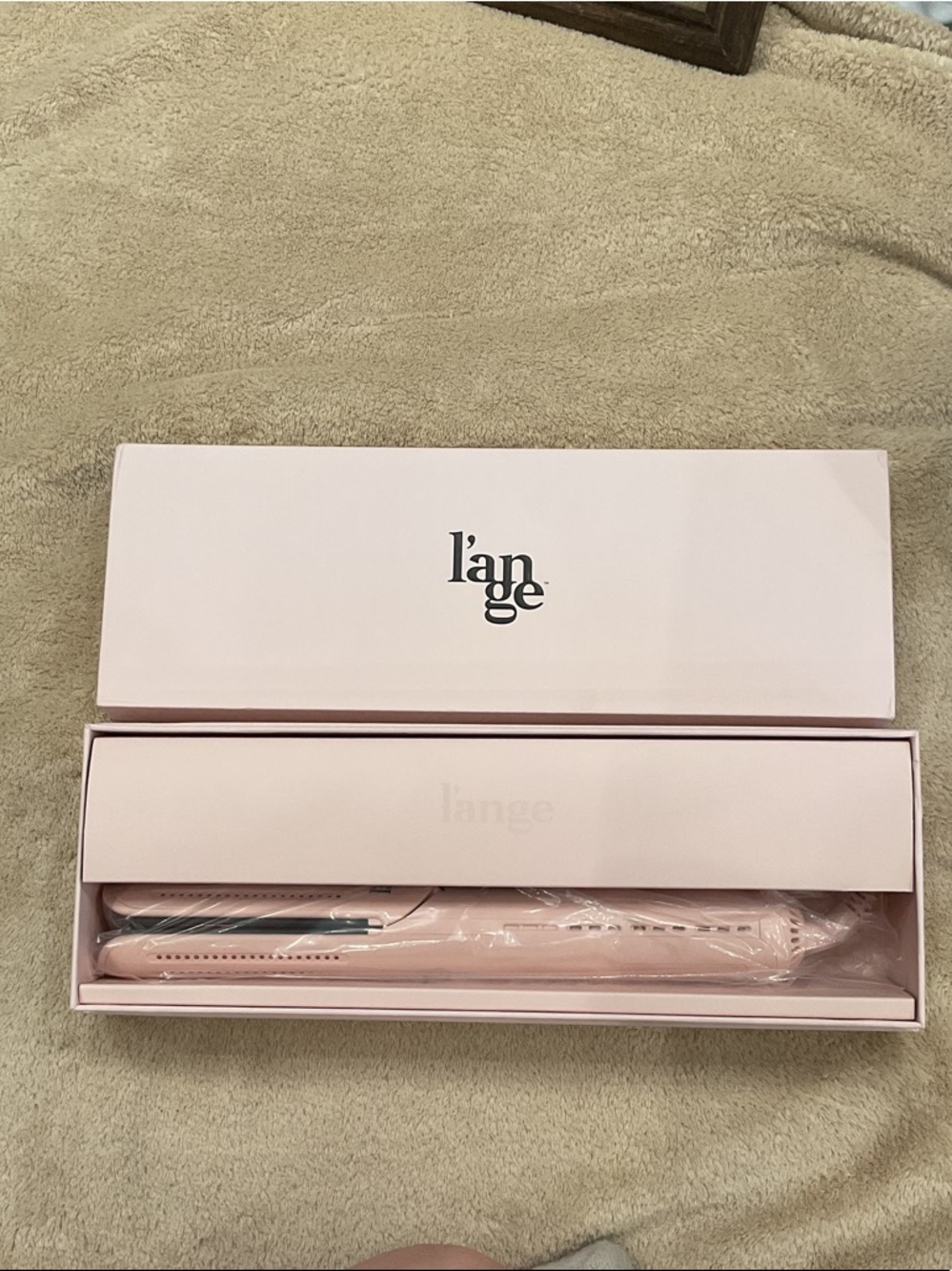 NWT Lange Pink Hair Straightener and Curler with Travel Case
